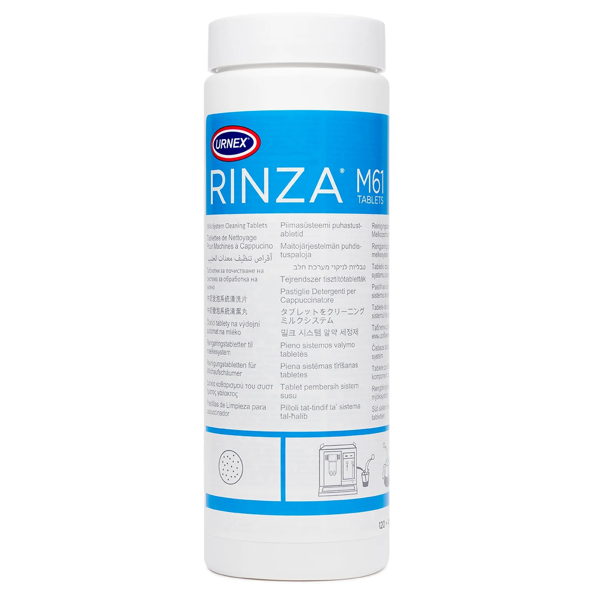 Urnex Rinza Acid Milk Cleaning Tablets - 120 Count