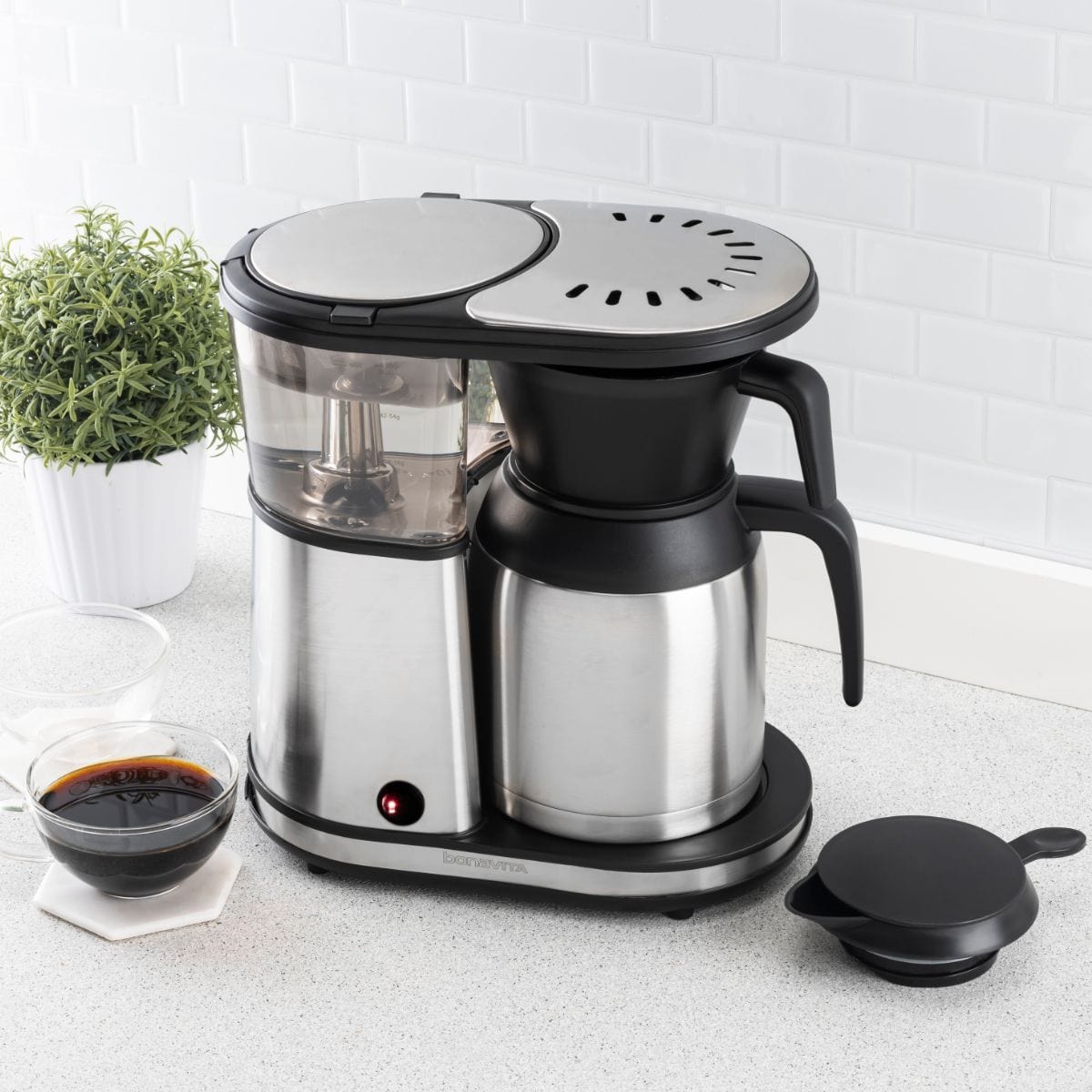 Bonavita 8-Cup One-Touch Black Stainless Steel Coffee Maker