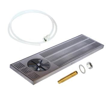 Krome Surface Mount Pitcher Rinser with Drain & Stainless Steel Disc Upgrade - Multiple Sizes