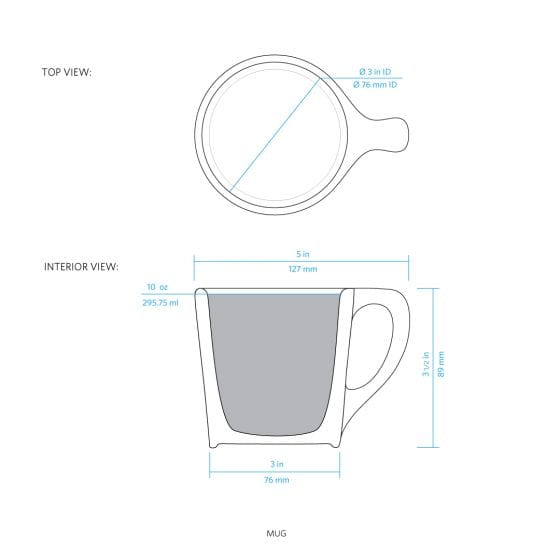 notNeutral notNeutral Lino 10oz Coffee Mug - One Dozen Cups & Mugs