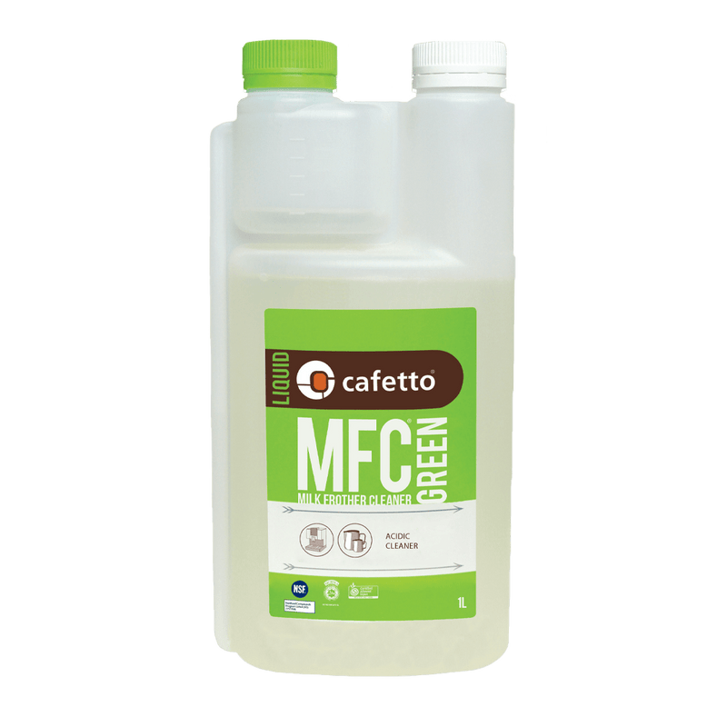 Image of Cafetto MFC Green Milk Frother Cleaner 1 Liter / 34oz Bottle - Voltage Coffee Supply™