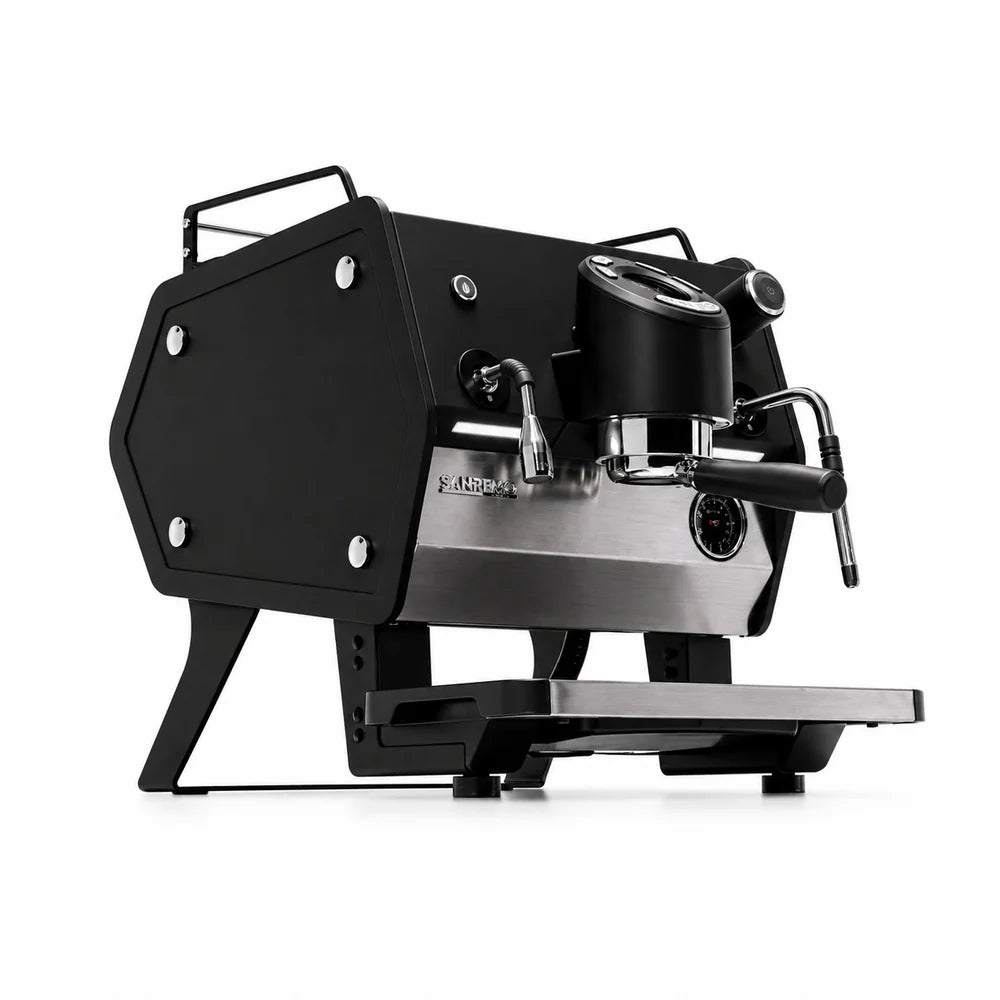 Sanremo D8 One Pro Front Side Looking Up Black from Voltage Coffee Supply