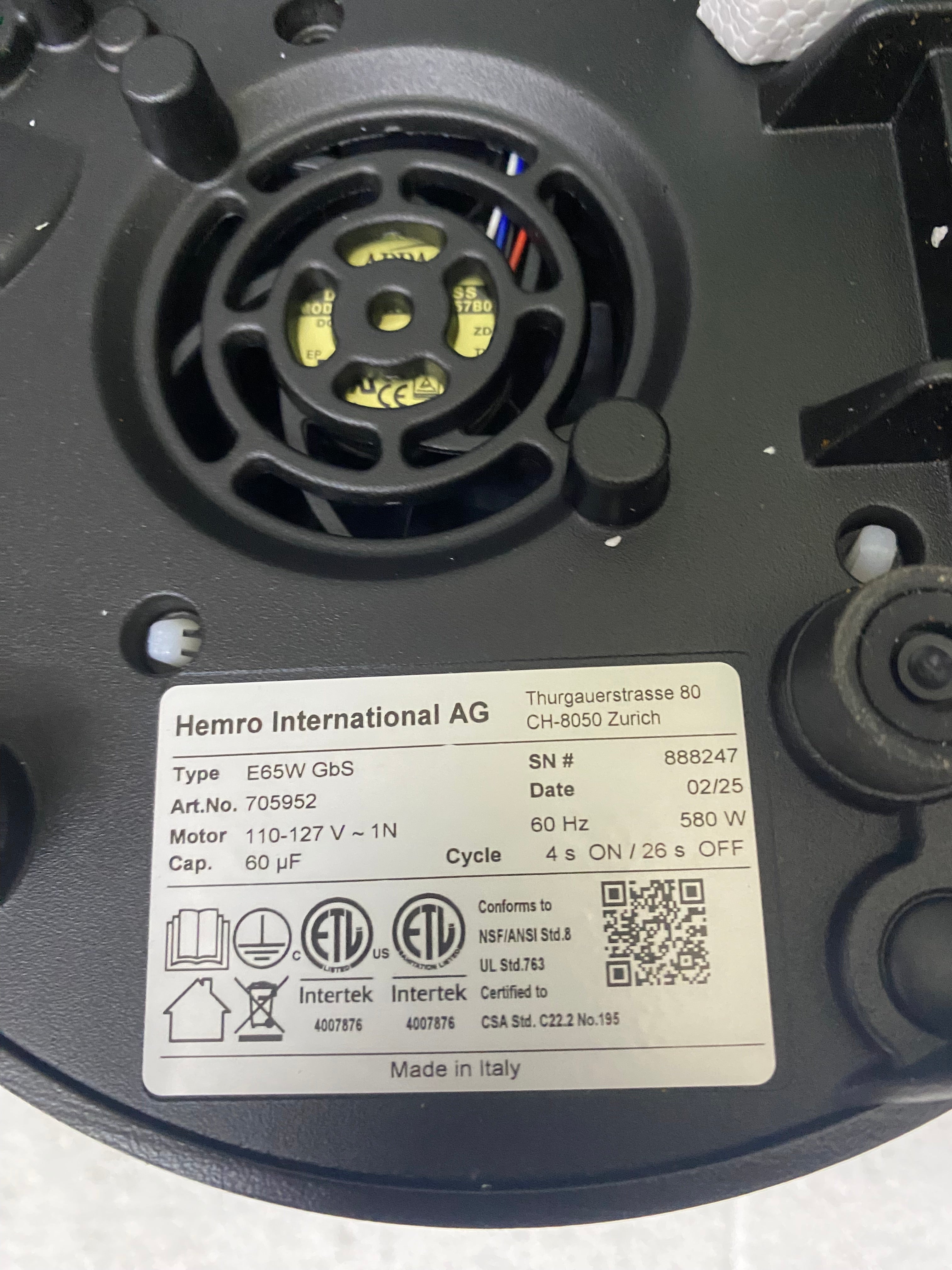 OPEN BOX Mahlkonig E65W Grind-by-Weight with Sync Espresso Grinder - Black - S#888247