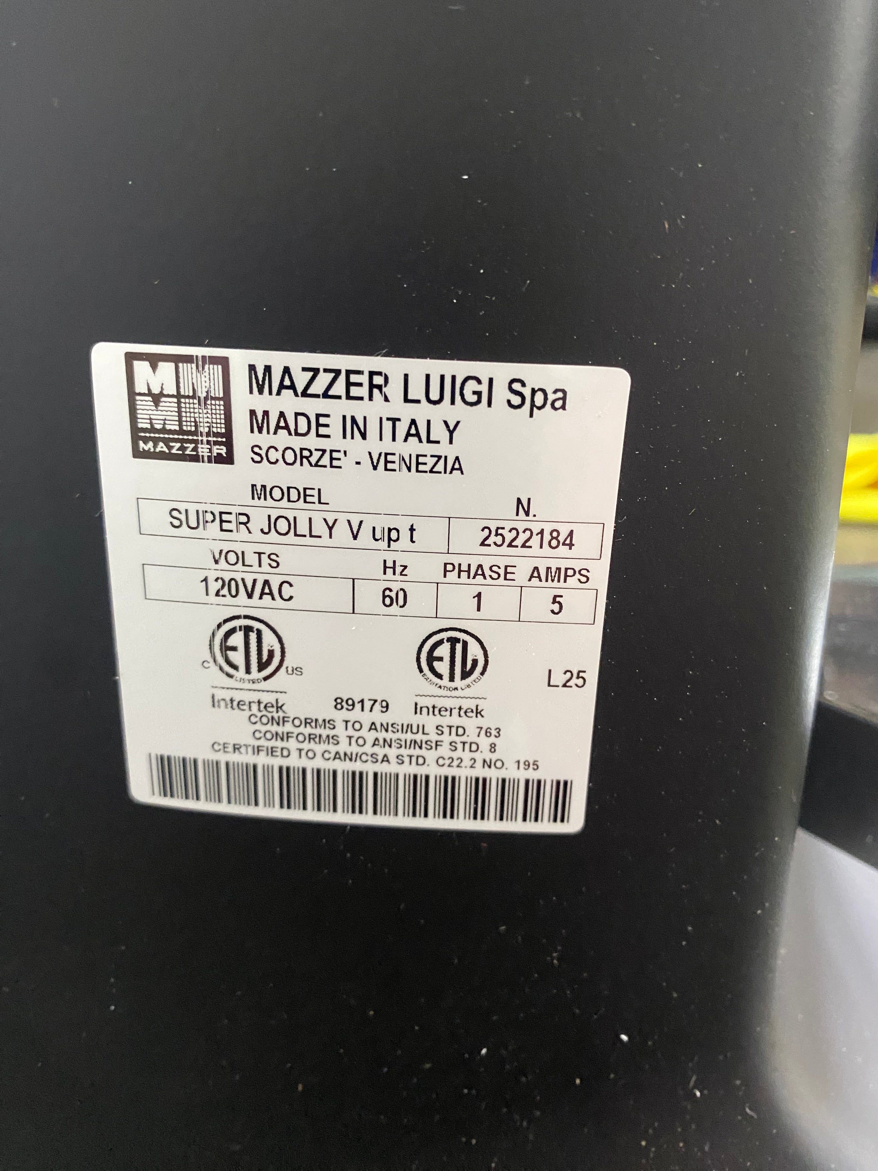 OPEN BOX Mazzer Super Jolly V Up Timer Espresso Grinder - Black - S# 2522184