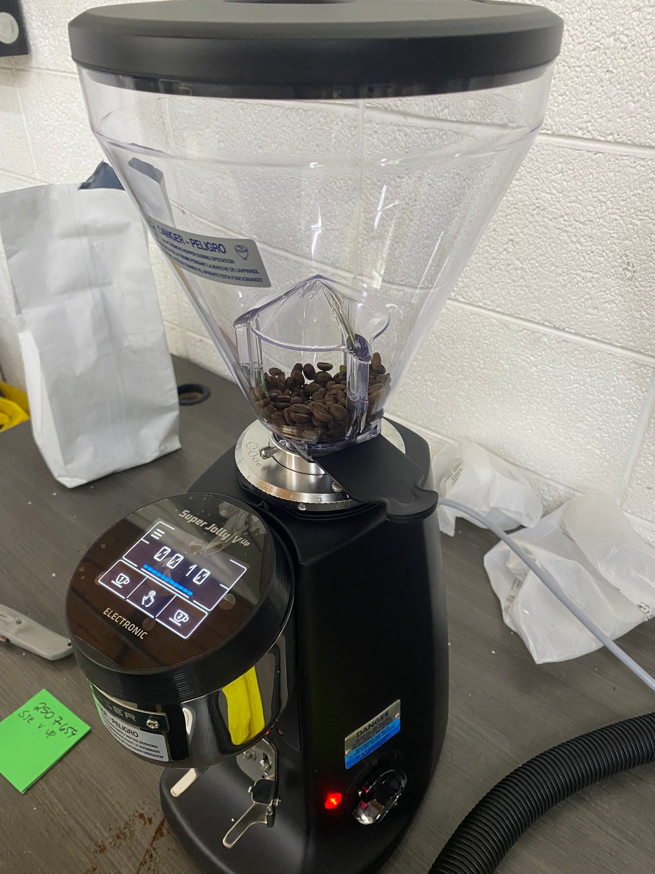 OPEN BOX Mazzer Super Jolly V Up Electronic Espresso Grinder - Black - S#2507659