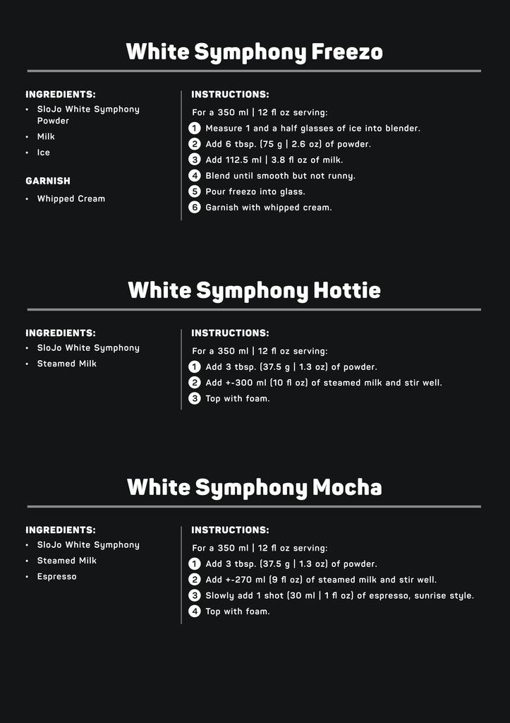 SloJo White Symphony Flavored Powder Mix - Case of 8