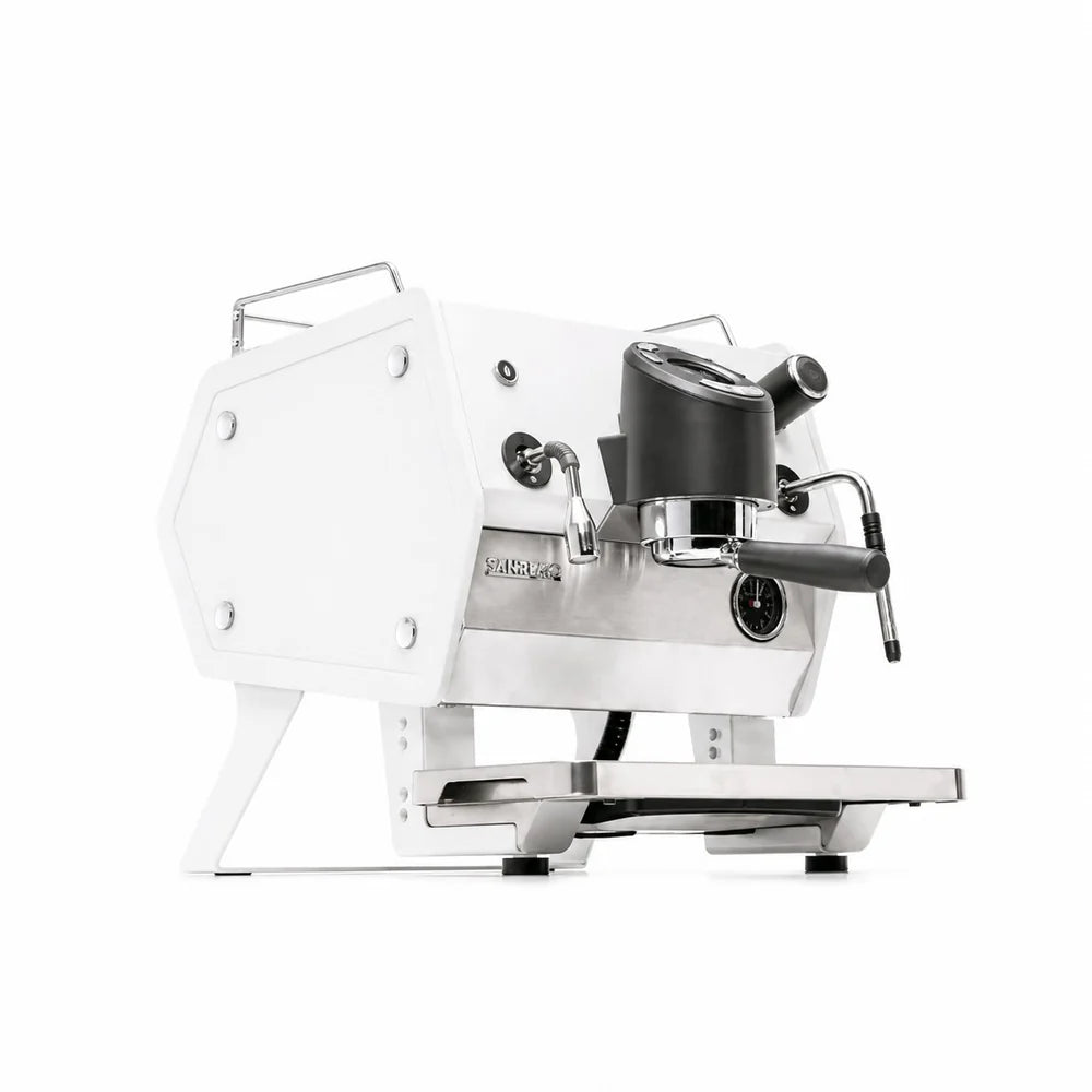 Sanremo D8 One Pro Front Left Side Looking Up White from Voltage Coffee Supply