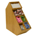 Bamboo 6 Section Condiment Rack & Organizer