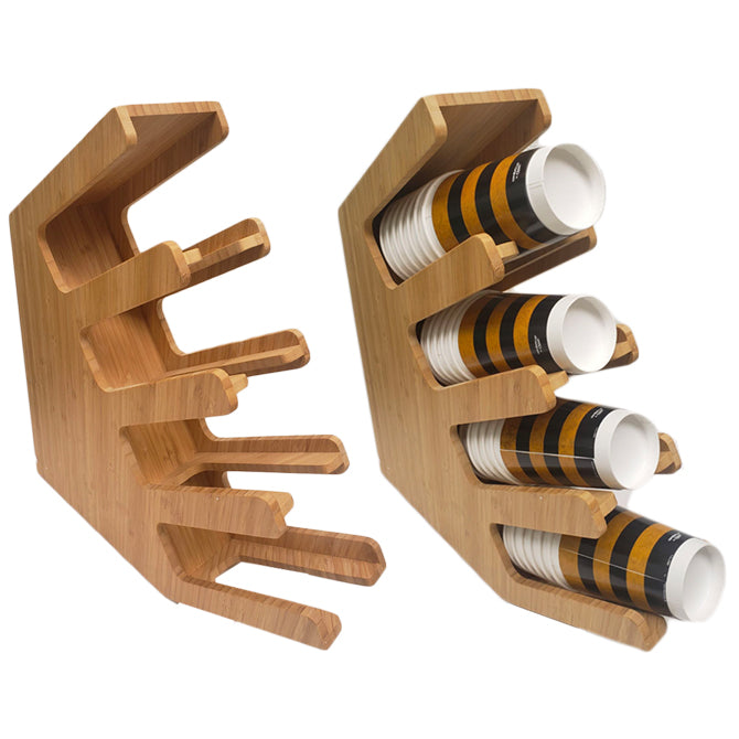 Buy Bamboo 4 Section Cup Rack