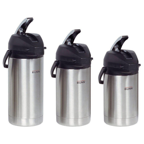 Bunn 2.5 Liter Stainless Steel Lined Lever Action Airpot 32125.0000