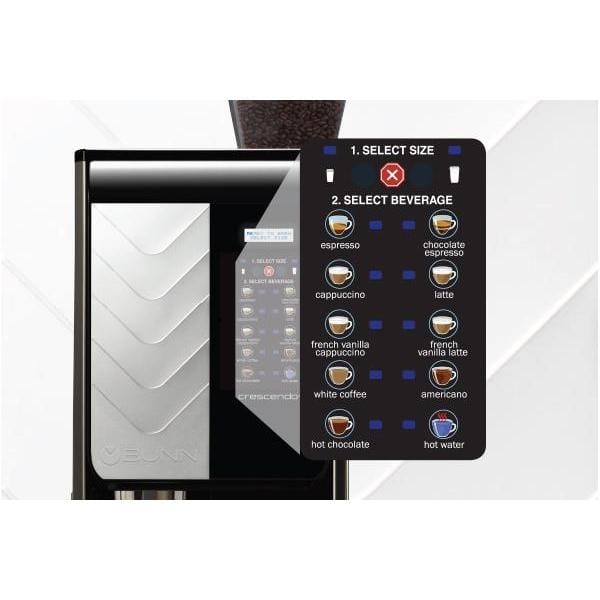 Image of Bunn Crescendo Bean to Cup Touchscreen Espresso Machine (Powdered Milk) - Voltage Coffee Supply™