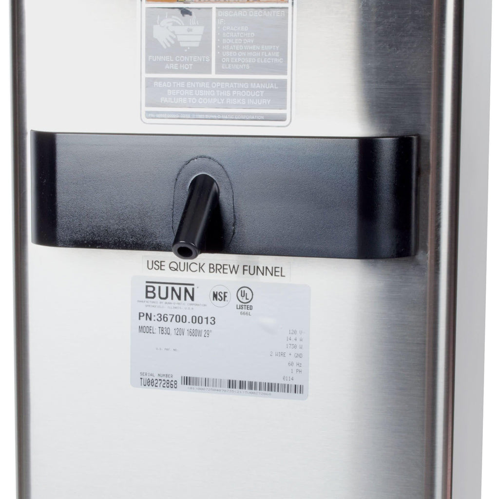 Bunn Bunn 36700.0013 TB3Q 29" Trunk 3 Gal. Iced Tea Brewer Tea Brewers