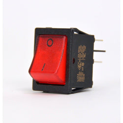 CP Red Bipolar Switch with Indicator Lamp Button 250v 16a Caps / Knobs / Switches