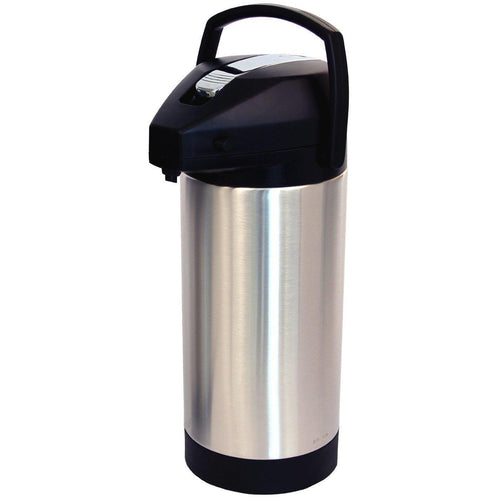 Image of Fetco Stainless Lined Lever Airpot Server 2.2L, 2.5L, 3.0L, 3.8L - Voltage Coffee Supply™