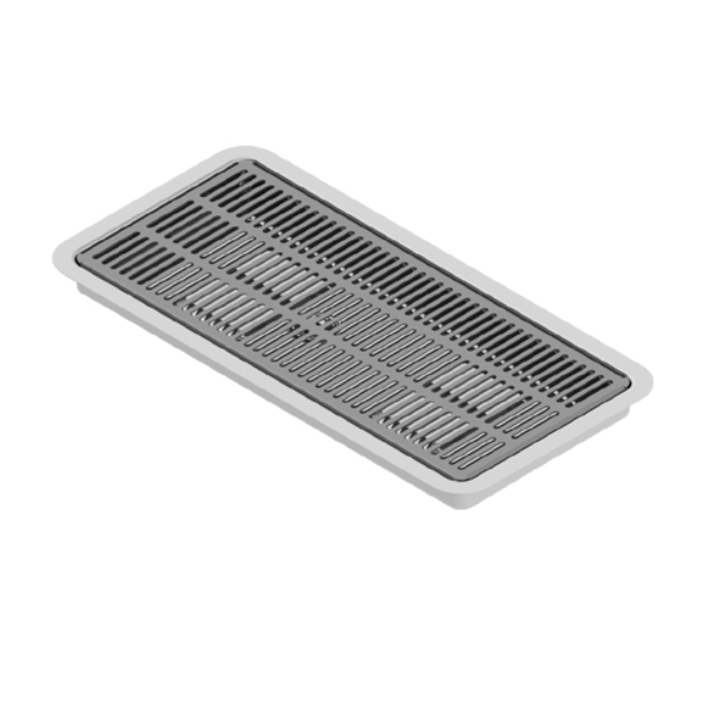 Krome 16" x 7" Krome C4007 Flush Mount In-Counter Drip Tray with Drain Drip Trays