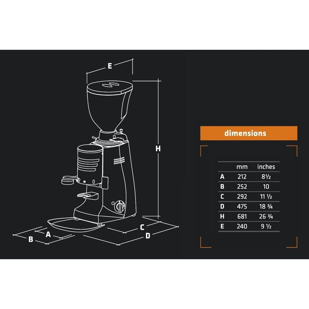 Image of Mazzer Major V Manual Doser Commercial Espresso Grinder - Voltage Coffee Supply™