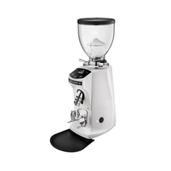Mazzer Mini espresso grinder, white, grind by time, 110V, 600g hopper