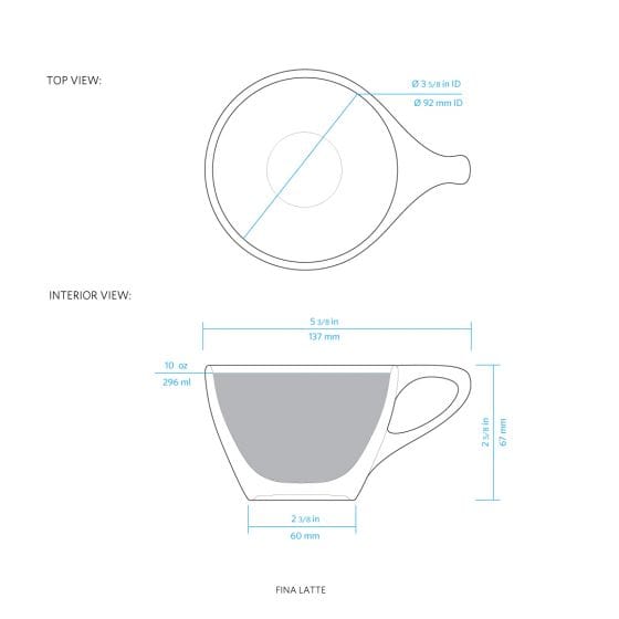 notNeutral notNeutral Fina Latte Cup & Saucer - One Dozen Cups & Mugs