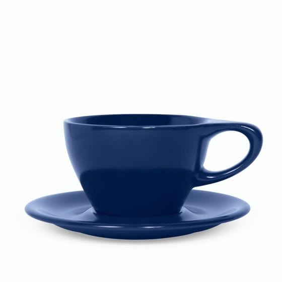 notNeutral notNeutral Lino Small Latte Cup & Saucer - One Dozen Cups & Mugs Blue