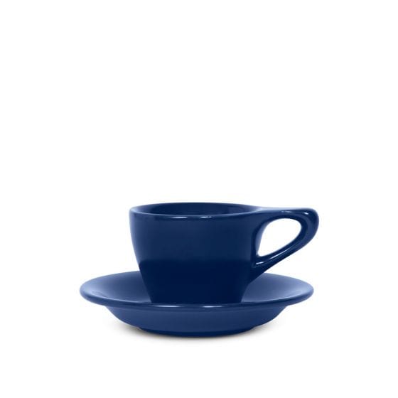 notNeutral notNeutral Lino Espresso Cup & Saucer - One Dozen Cups & Mugs Indigo Blue