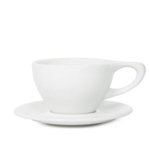 notNeutral notNeutral Lino Large Latte Cup & Saucer - One Dozen Cups & Mugs White