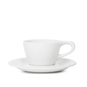 notNeutral notNeutral Lino Single Cappuccino Cup & Saucer - One Dozen Cups & Mugs White