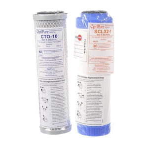 Optipure Optipure CTO-10 Carbon & SCLX2-1 ScaleX2 Filter Cartridge Kit SX21RK Water Filtration Systems