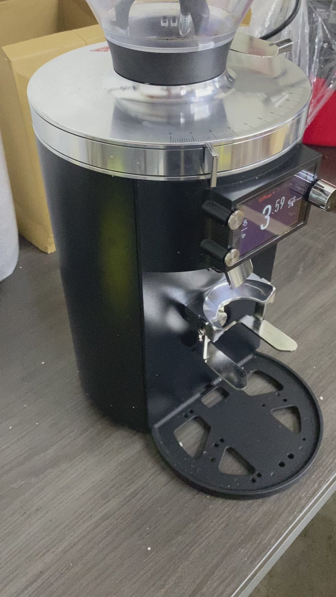 OPEN BOX Mahlkonig E80S Grind-by-Weight (No Sync) Commercial Espresso Grinder - Black - S#667422