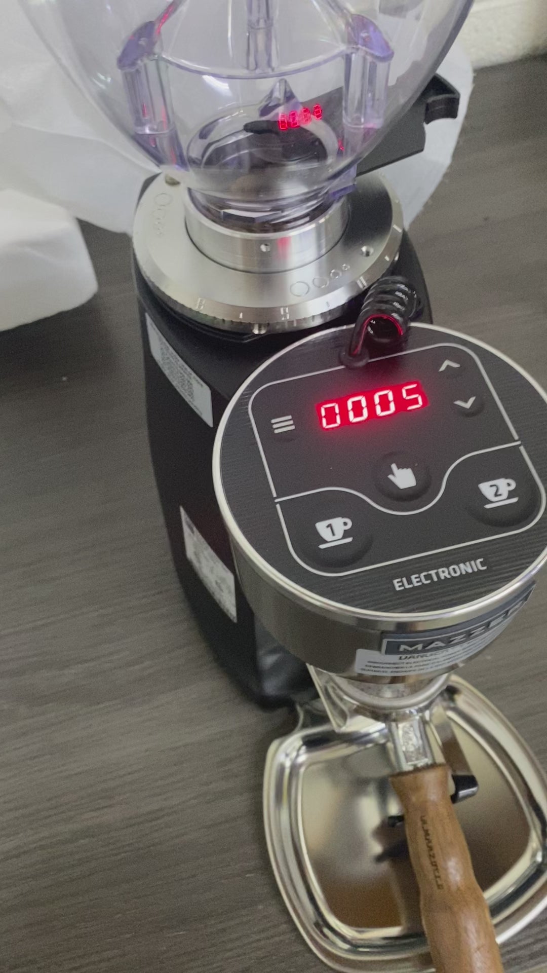 OPEN BOX Mazzer Mini Electronic Grinder Type A - Black - S#2437321