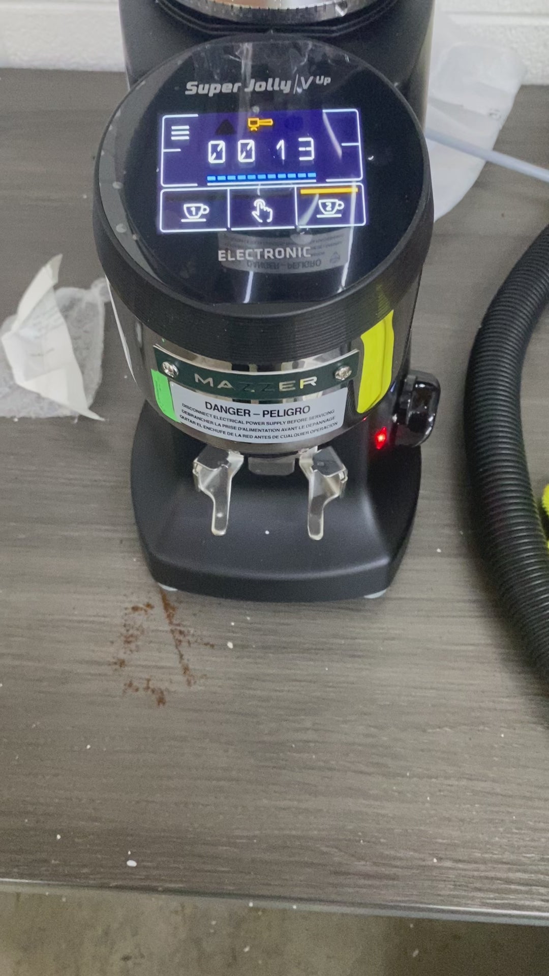 OPEN BOX Mazzer Super Jolly V Up Electronic Espresso Grinder - Black - S#2507659