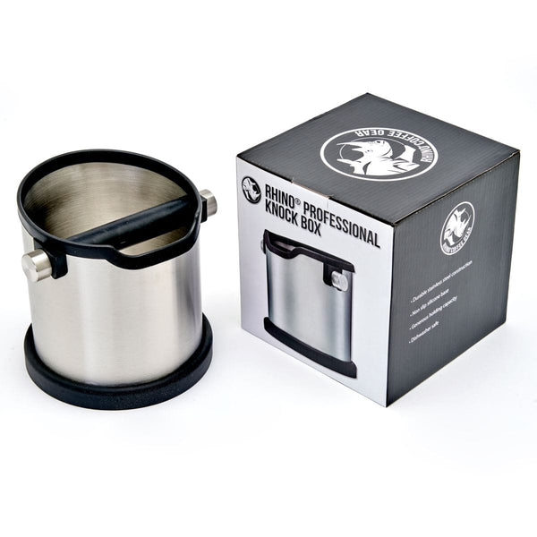 Rhino Coffee Gear Rhino Countertop Stainless Round Knock Box - 7" Knockboxes