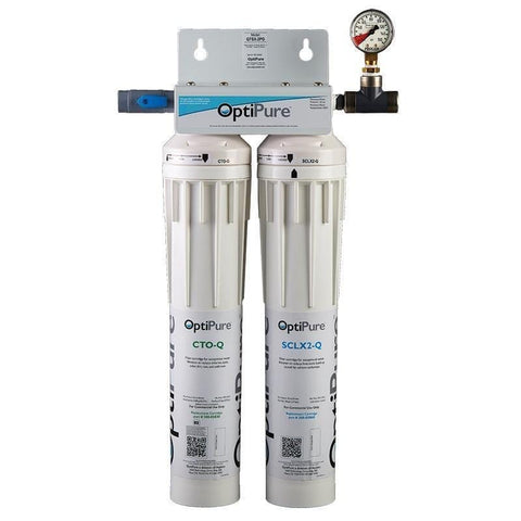 Image of OptiPure QTSX-2PG Dual Scale Inhibitor Filter System + Pressure Gauge - Voltage Coffee Supply™